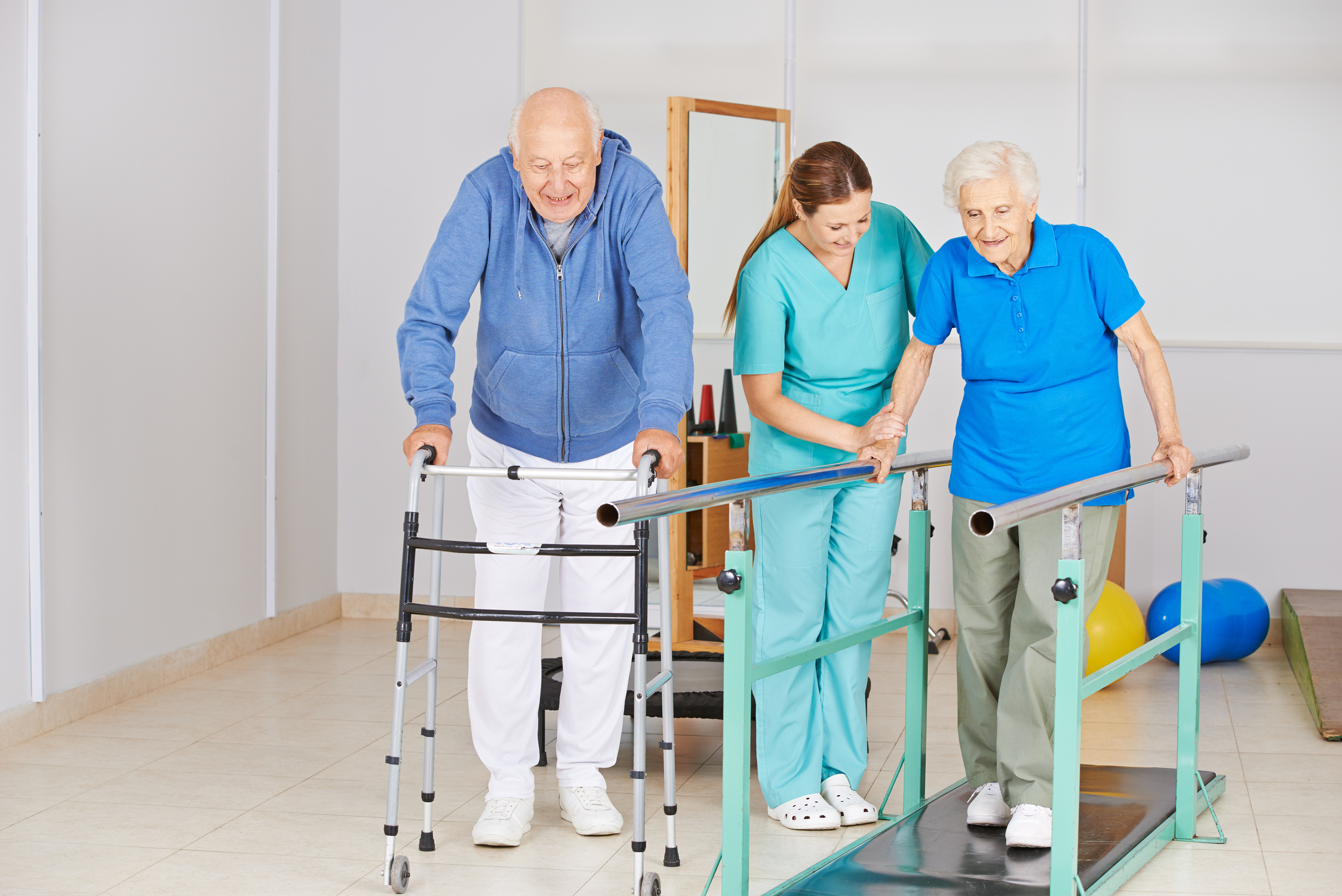 Seniors on Treadmill at Physiotherapy